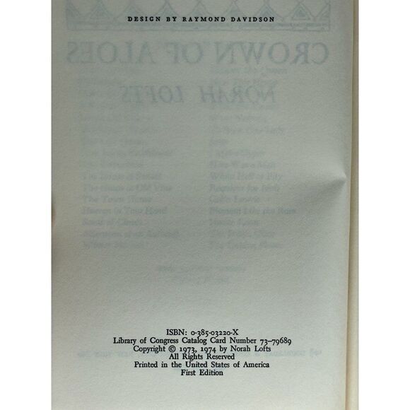 Crown of Aloes by Norah Lofts Hardcover Book 1974 - Picture 9 of 10